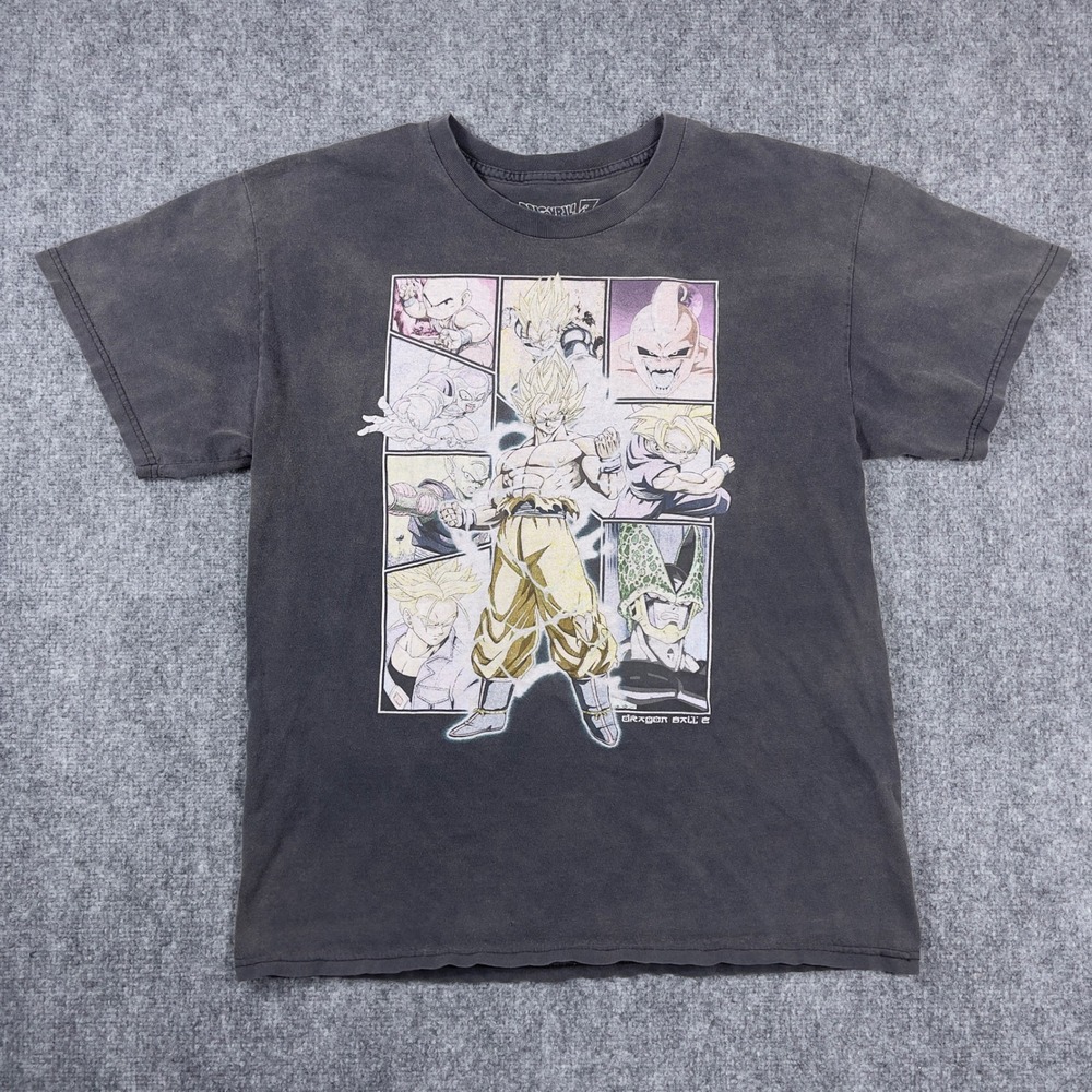 Dragon Ball Z Ripple Junction T-Shirt Mens Large Black Graphic Manga Characters